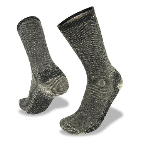 Wilderness Wear Unisex Merino Yak Mountaineer Socks - Black / Tan