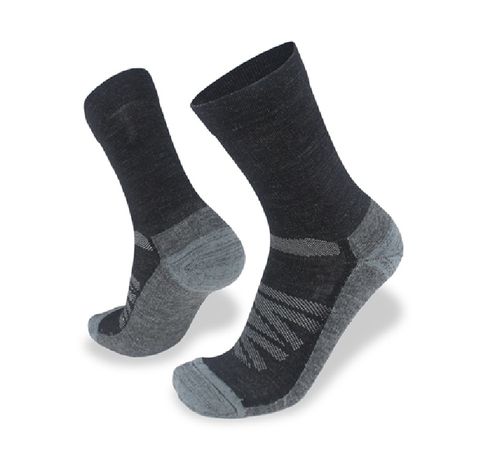 Wilderness Wear Cape To Cape Merino Light Hiker Socks - Black / Charcoal
