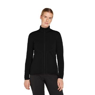 Icebreaker Women's Merino 560 Realfleece Elemental Long Sleeve Zip - Black