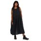 Montaigne Sartene Linen Dress - Blue Tartan