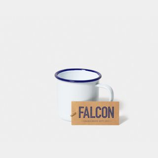 Falcon Enamel 8cm Mug White/blue