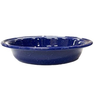 Falcon Enamel 18cm Milk Plate - Blue With White Speckle