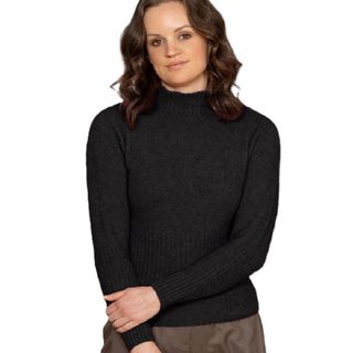 Noble Wilde Womens Rib Turtle Neck Black