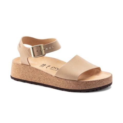 Birkenstock Glenda Nubuck Leather - Narrow - Sandcastle
