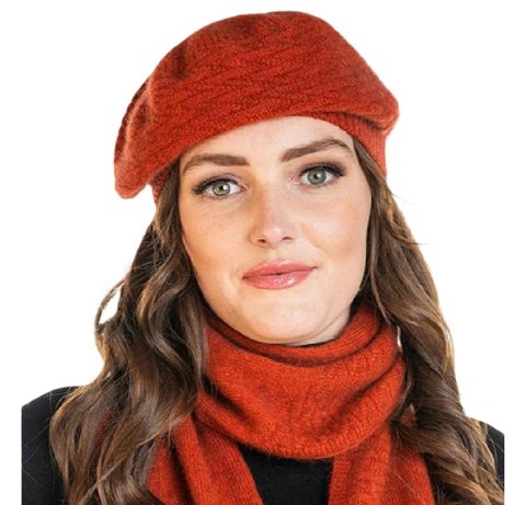 Koru Zig Zag Beret Sienna