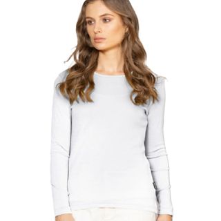 Bayroad Merino Women's Harper Crew - Winter White