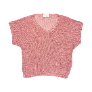 La Luna Women's Silky Knit Short Sleeve - Rose