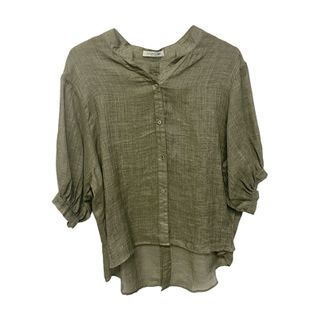 Worthier Women's Aurora Linen Top - Olive