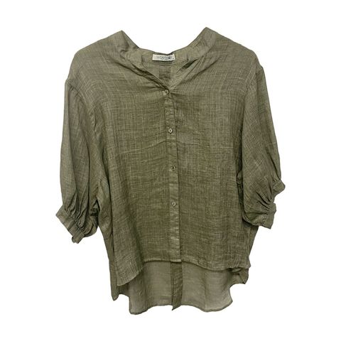 Worthier Women's Aurora Linen Top - Olive