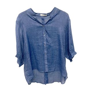 Worthier Women's Aurora Linen Top - Denim