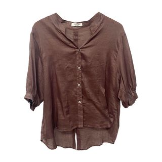 Worthier Women's Aurora Linen Top - Chocolate