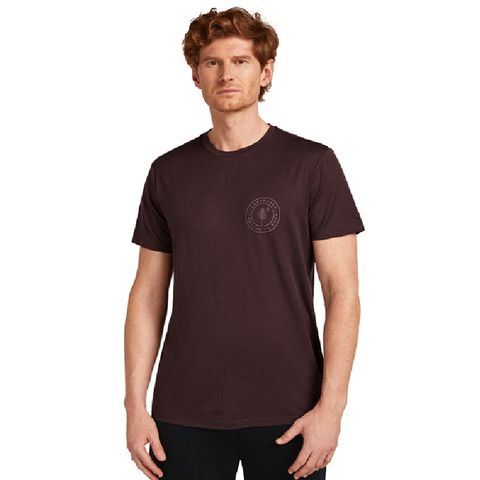 Icebreaker Men's Merino 150 Tech Lite Short Sleeve - Hike Naturally / Java