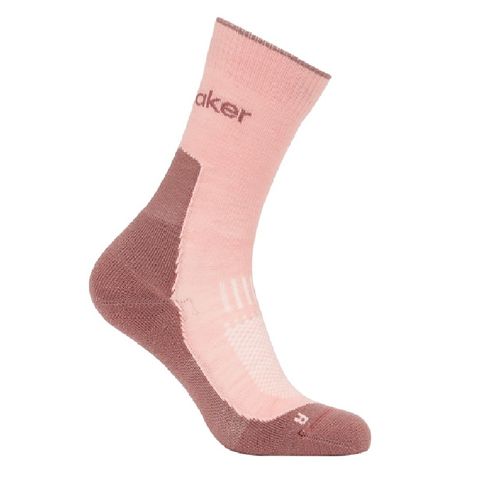 Icebreaker Women's Crew Hike - Light Cushion - Blush / Summit