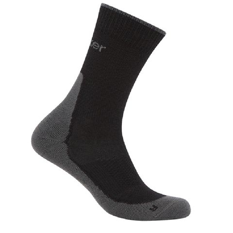 Icebreaker Men's Crew Hike - Light Cushion - Black / Obsidian