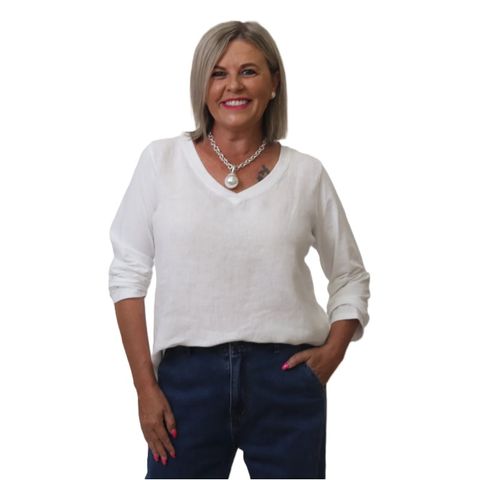 Costa Vita Amalia Sleeved Shirt - White