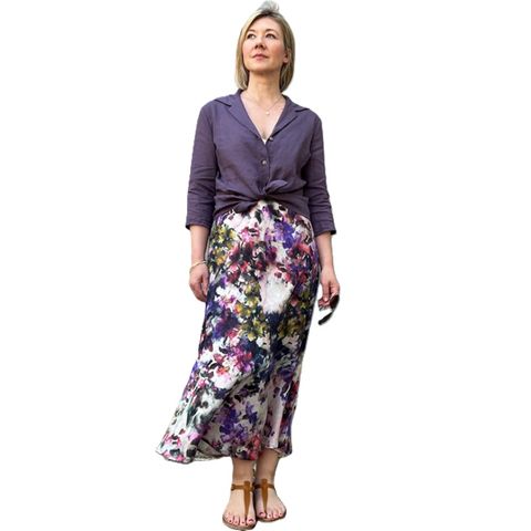 Jiva Linen Skirt - Vivian Violet