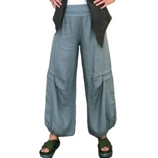 La Luna Women's Como Barrel Pant- Metal