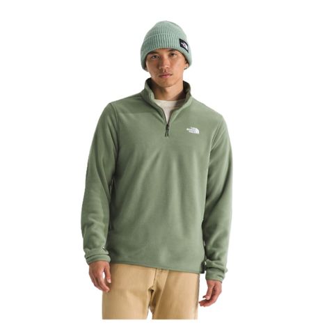 The North Face Men's Glacier Fleece Quarter Zip - Bark Mist Green
