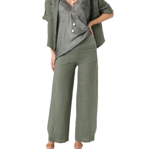 Elizabeth Scott Linen Pants - Olive