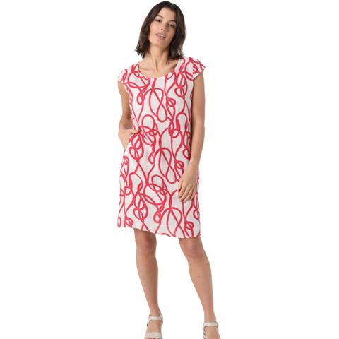 Elizabeth Scott Ithaca Linen Dress - Pomegranate