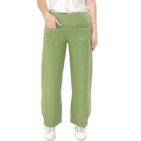 Elizabeth Scott Linen Pants - Lemongrass