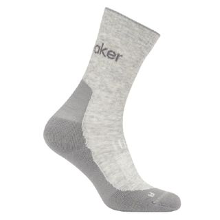 Icebreaker Men's Crew Hike - Light Cushion - Blizzard Heather / Alloy