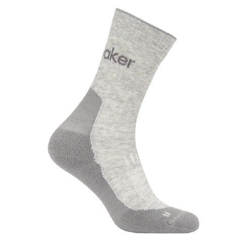 Icebreaker Men's Crew Hike - Light Cushion - Blizzard Heather / Alloy