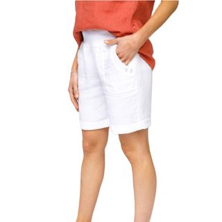 Elizabeth Scott Linen Shorts - White
