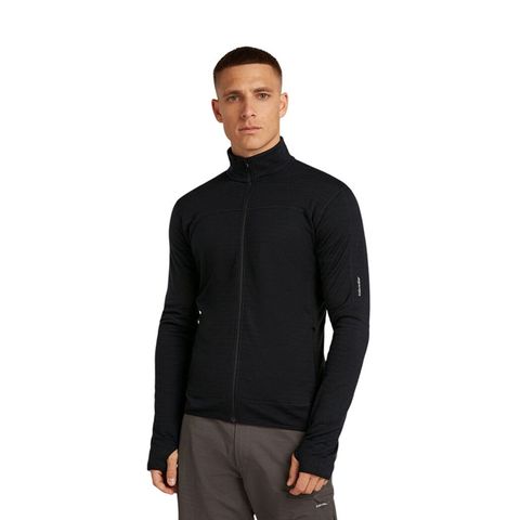 Icebreaker Men's 300 Descender Zip - Black