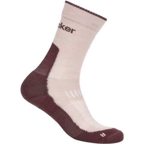 Icebreaker Women's Crew Hike - Light Cushion - Pink Quartz