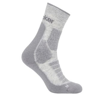 Icebreaker Men's Crew Hike - Heavy Cushion - Blizzard Heather / Alloy