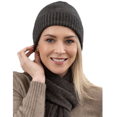 Koru Moss Stitch Beanie Esp/suede