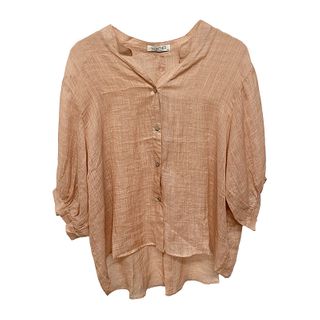 Worthier Women's Aurora Linen Top - Rose Gold