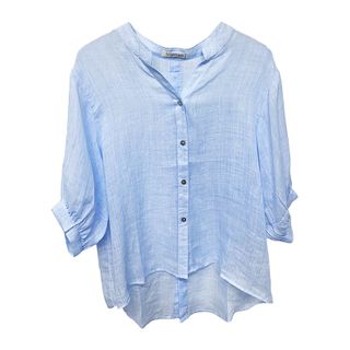 Worthier Women's Aurora Linen Top - Blue