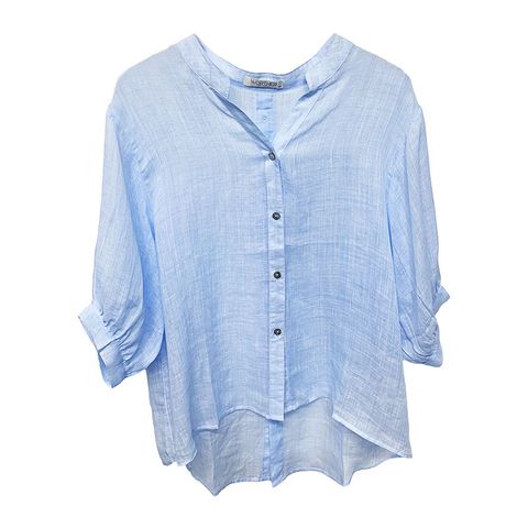 Worthier Women's Aurora Linen Top - Blue