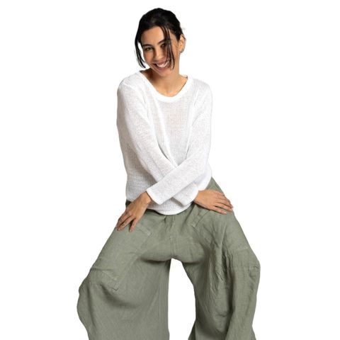La Luna W Round Neck Jumper White M/l