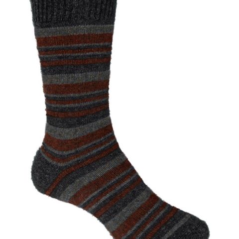Noble Wilde Unisex Mini Stripe Sock - Charcoal