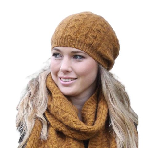 Lothlorian Cable Beanie Gold O/s