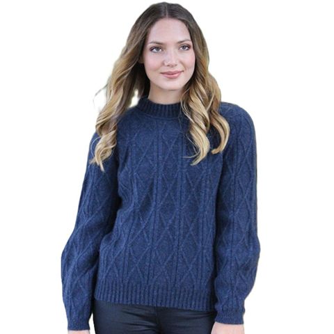 Lothlorian Women's Cable Jumper - Denim
