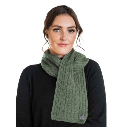 Koru Cable Scarf Moss