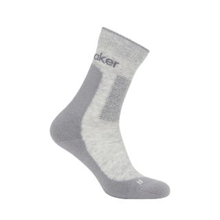 Icebreaker Women's Crew Hike - Medium Cushion - Blizzard Heather / Alloy
