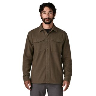 Patagonia Men's Long Sleeved Organic Cotton Fjord Flannel Shirt - Whole Weave - Marlow Brown