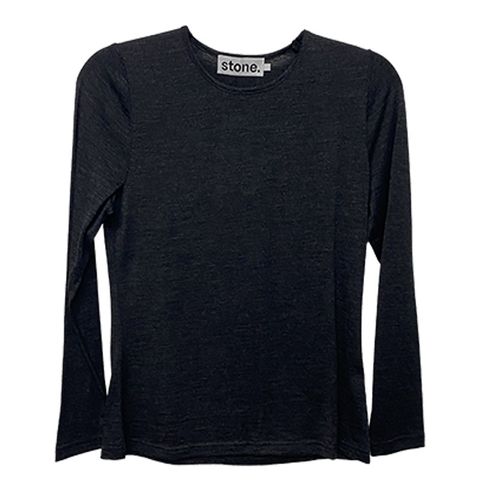 Stone Merino Crew Neck - Charcoal