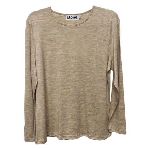 Stone Merino Crew Neck - Sand