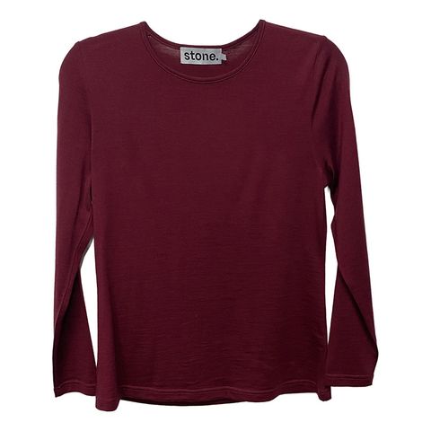 Stone Merino Crew Neck - Shiraz