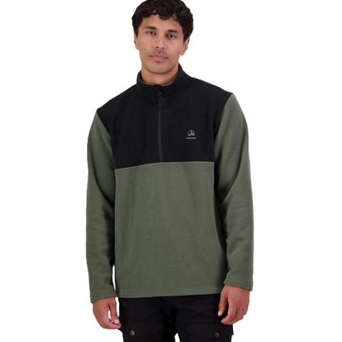 Swanndri Men's High Rock Fleece Quarter Zip - Olive