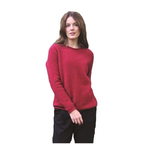 Lothlorian Women's Scroll Jumper - Raspberry