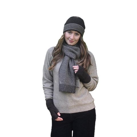 Lothlorian Morse Scarf Charcoal