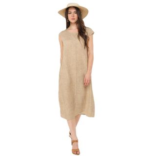 Elizabeth Scott Dress Cap Sleeve - Sand