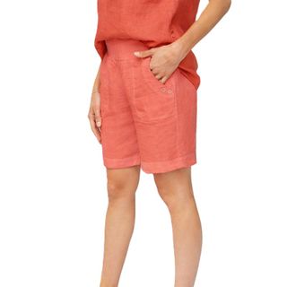 Elizabeth Scott Linen Shorts - Scarlet